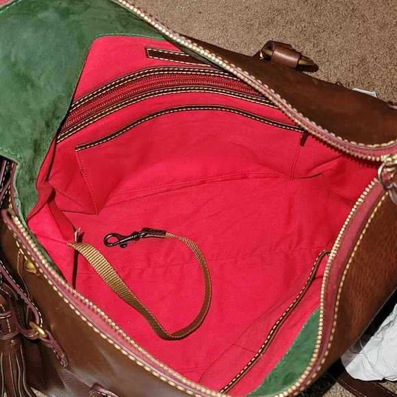 Dooney & Bourke Brown Leather Tote - Picture 6 of 9